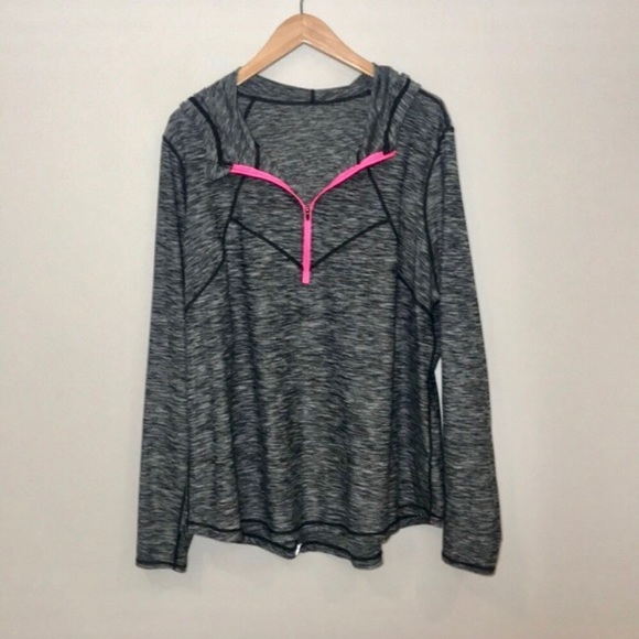 Zella Tops - Zella active long sleeve marled gray quarterzip